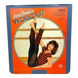 Jane Fonda's Workout Aerobics Exercise RCA SelectaVision CED Video Disc Vtg 1982
